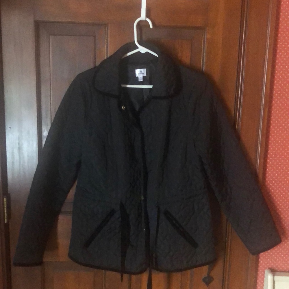 Black dress barn quilted jacket